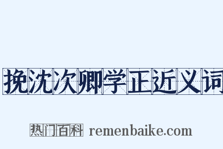 挽沈次卿学正近义词是什么意思的图片